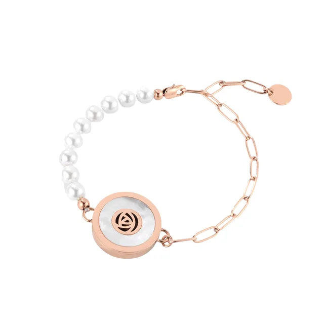 casida-aroma-pearl-bracelet-armband-ros-gold-perlen image 1