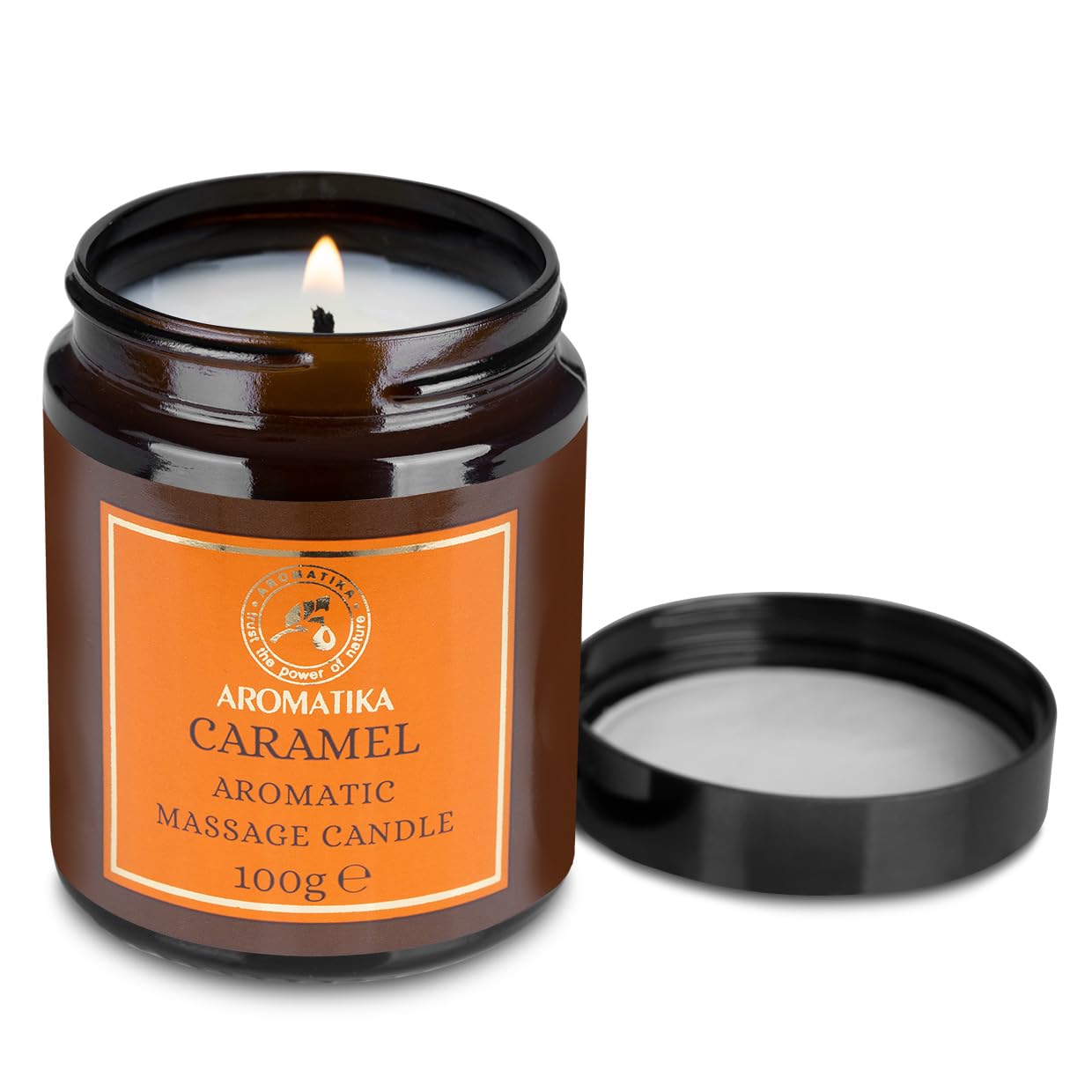 aromatika-massage-oils-karamell-massagekerze-100-g-sojawachs image 3
