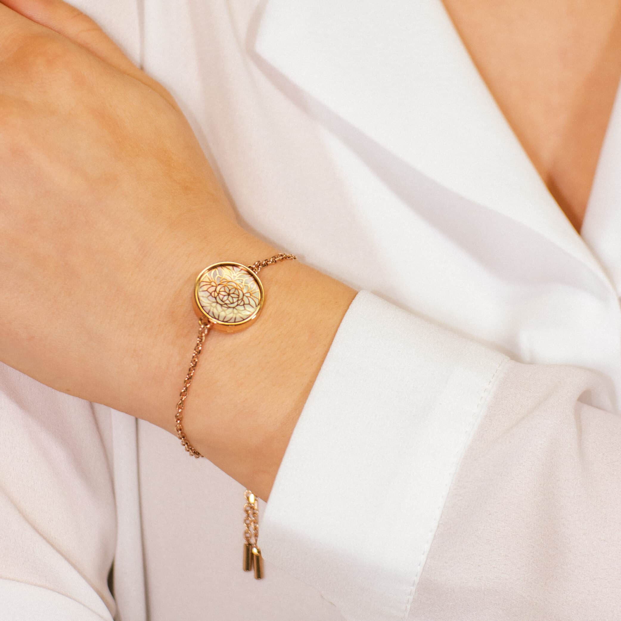 casida-aromaschmuck-perlmutt-set-kette-armband-ros-gold image 6