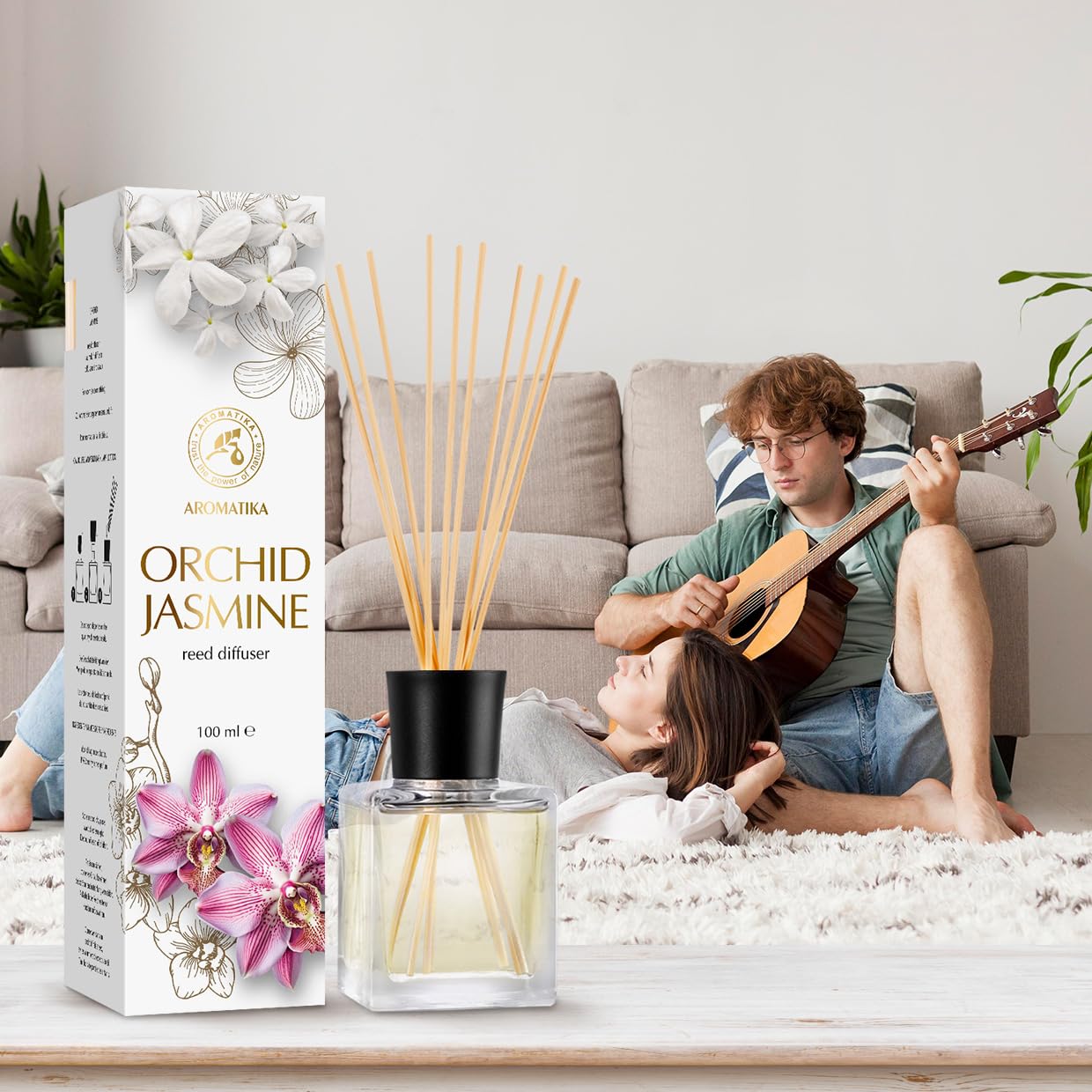 aromatika-orchidee-jasmin-raumduft-diffuser-100-ml-mit-st-bchen image 2