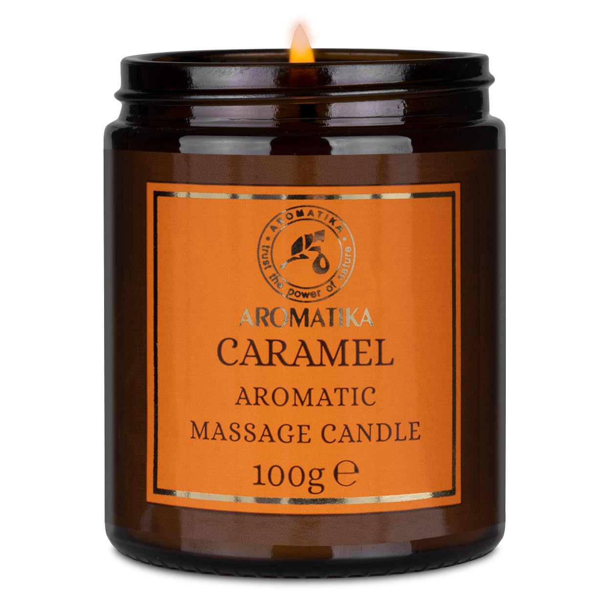 aromatika-massage-oils-karamell-massagekerze-100-g-sojawachs image 2