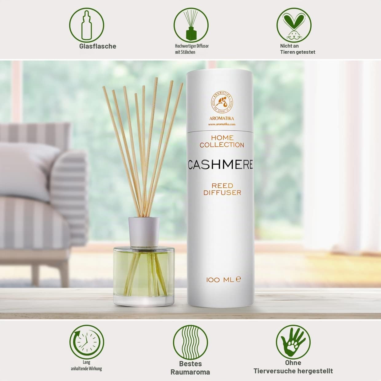 aromatika-reed-diffusers-raumduft-kaschmir-100ml-vanille-holz image 3