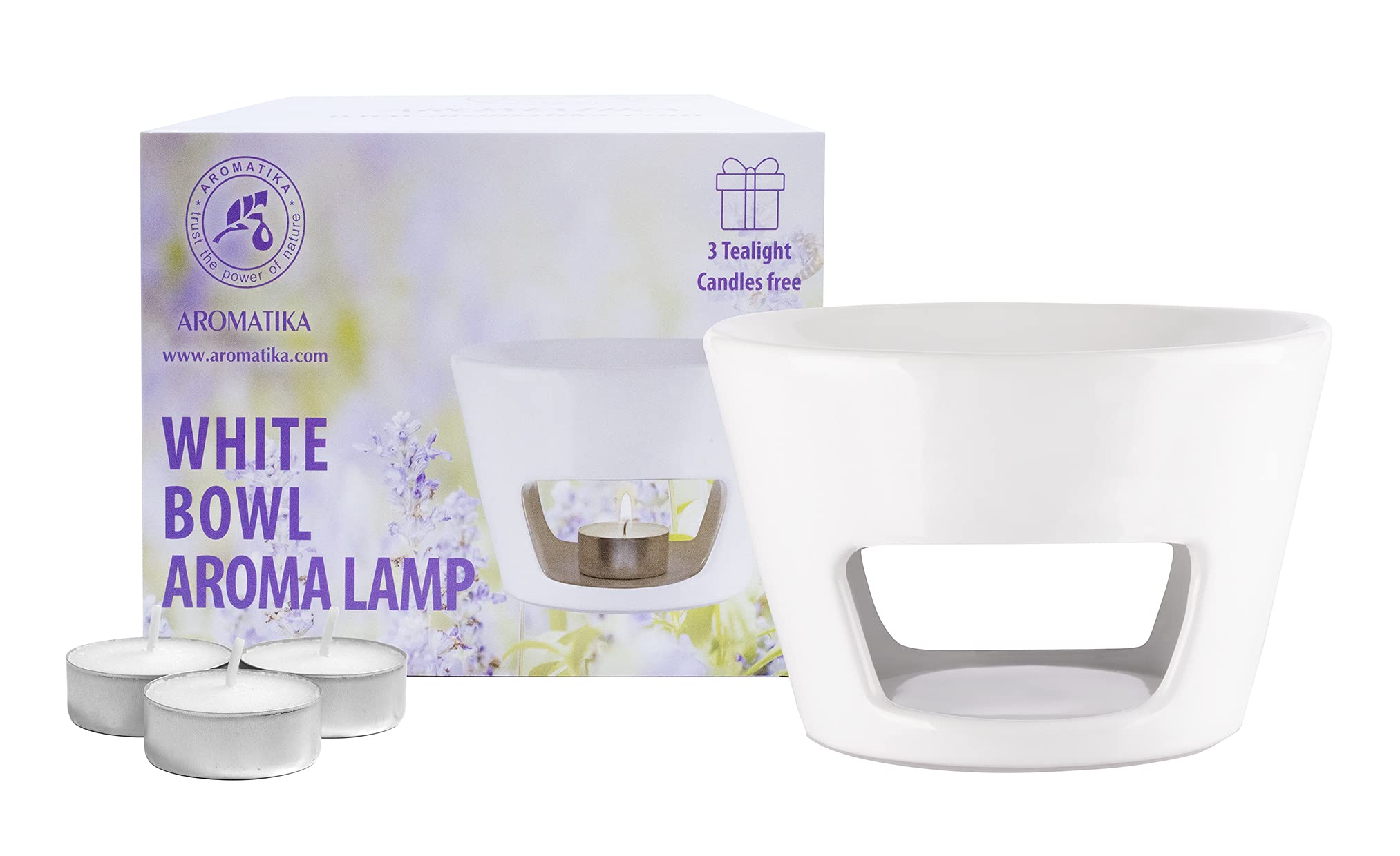 aromatika-duftlampe-keramik-wei-150-ml-mit-kerzen image 3