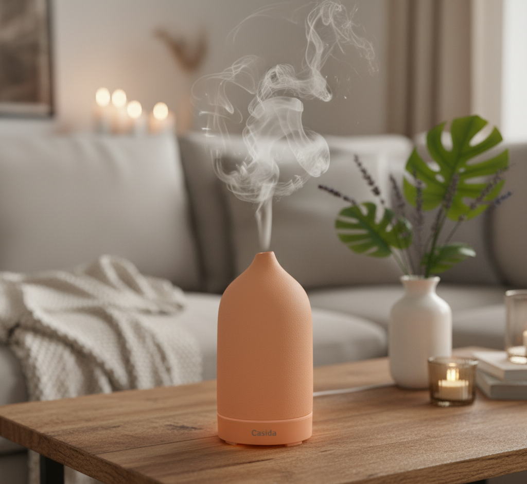 casida-keramik-aroma-diffuser-apricot-led-ultraschall-120ml image 2