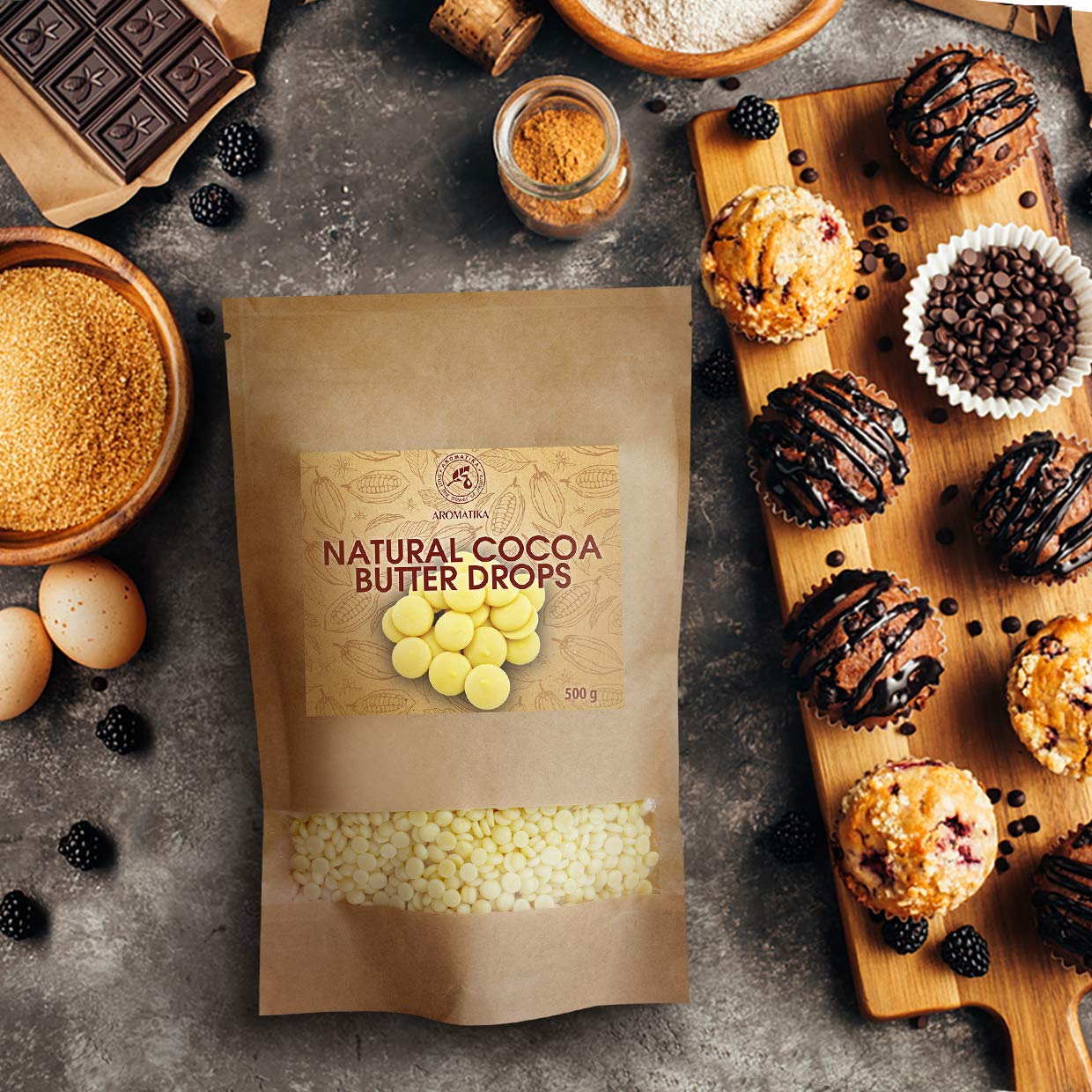 aromatika-body-butters-kakaobutter-chips-500-g image 4