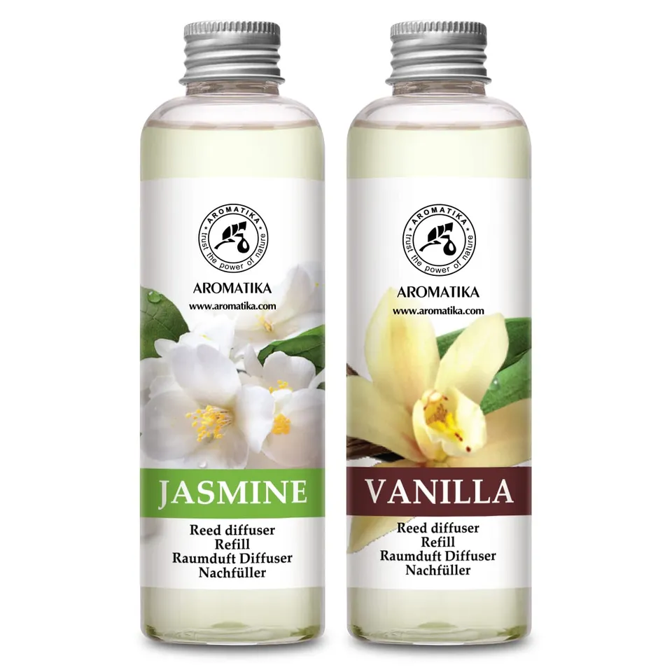 aromatika-reed-diffuser-refill-vanille-jasmin-2x200ml image 1