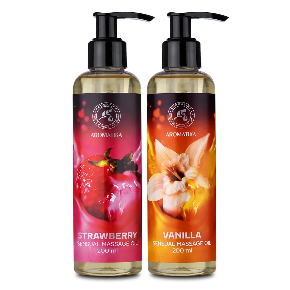 aromatika-massage-l-set-2x200-ml-erdbeere-vanille image 1
