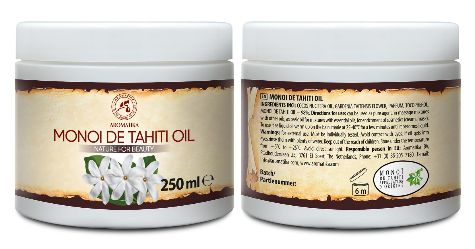 aromatika-monoi-de-tahiti-l-250-ml-kokos-k-rper-l-gardenie image 2