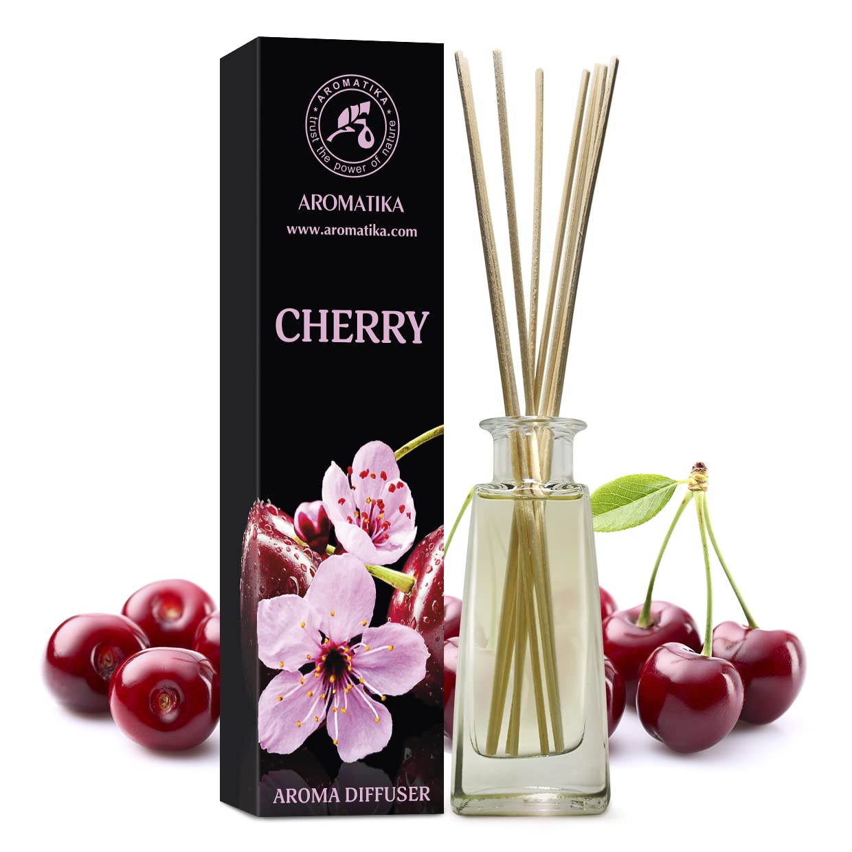 aromatika-reed-diffusers-kirsche-raumduft-100-ml-st-bchen image 2