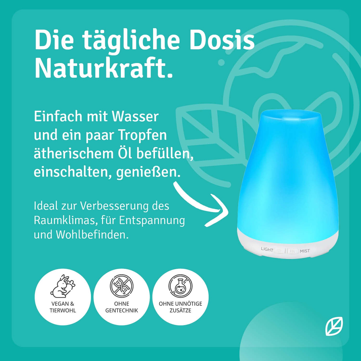 casida-aromadiffuser-wei-kompakt-led-luftbefeuchter-150ml image 5