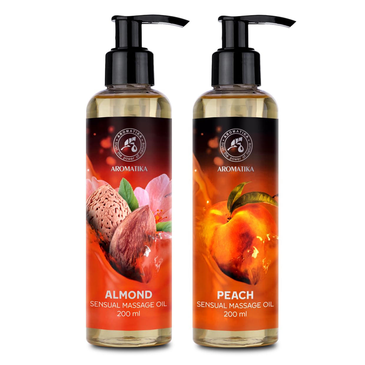 aromatika-massage-le-mandel-pfirsich-k-rper-l-2x200ml-nat-rlich image 1