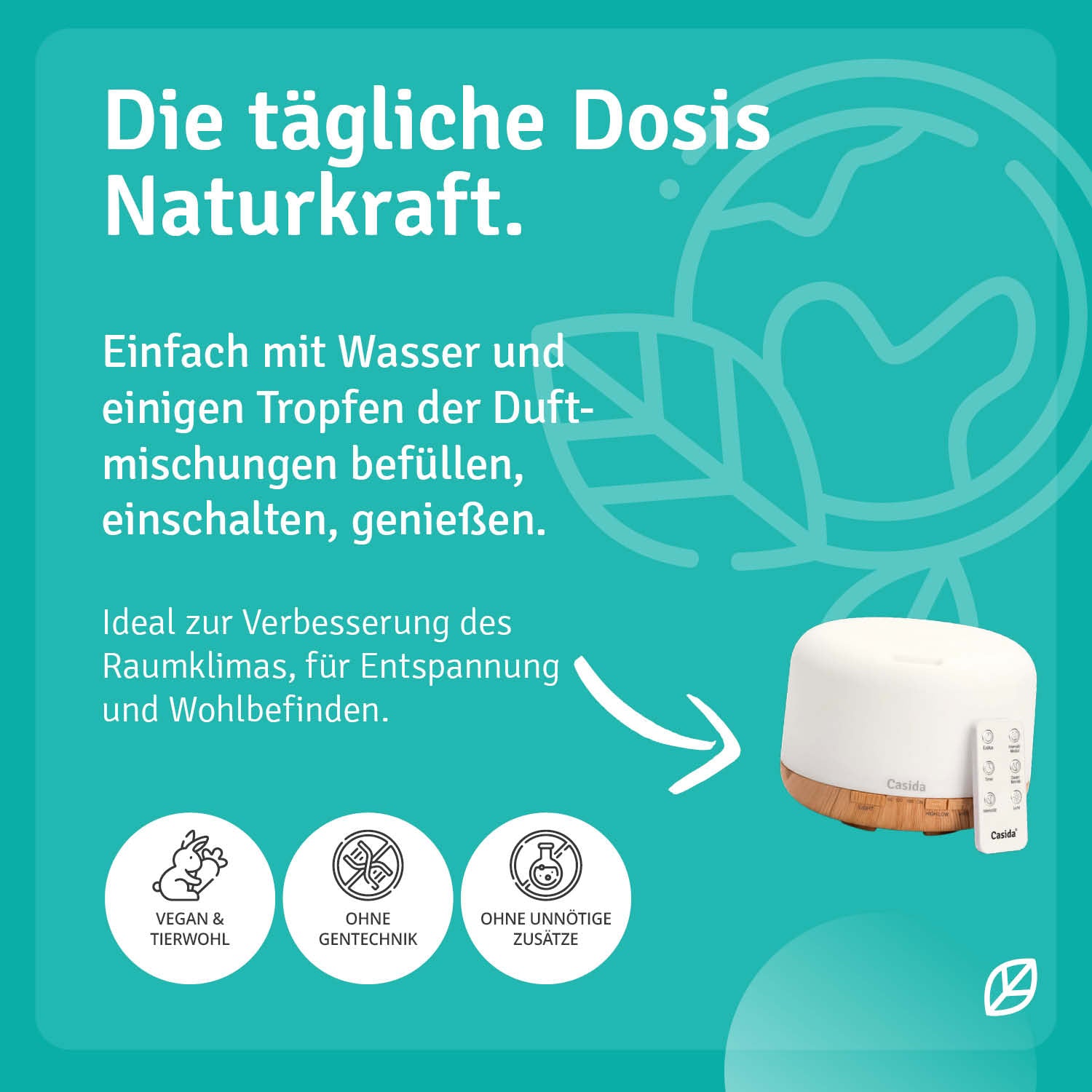 casida-aroma-diffuser-500-ml-mit-6-duftmischungen-set image 2