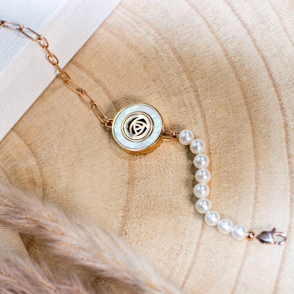 casida-aroma-pearl-bracelet-armband-ros-gold-perlen image 2