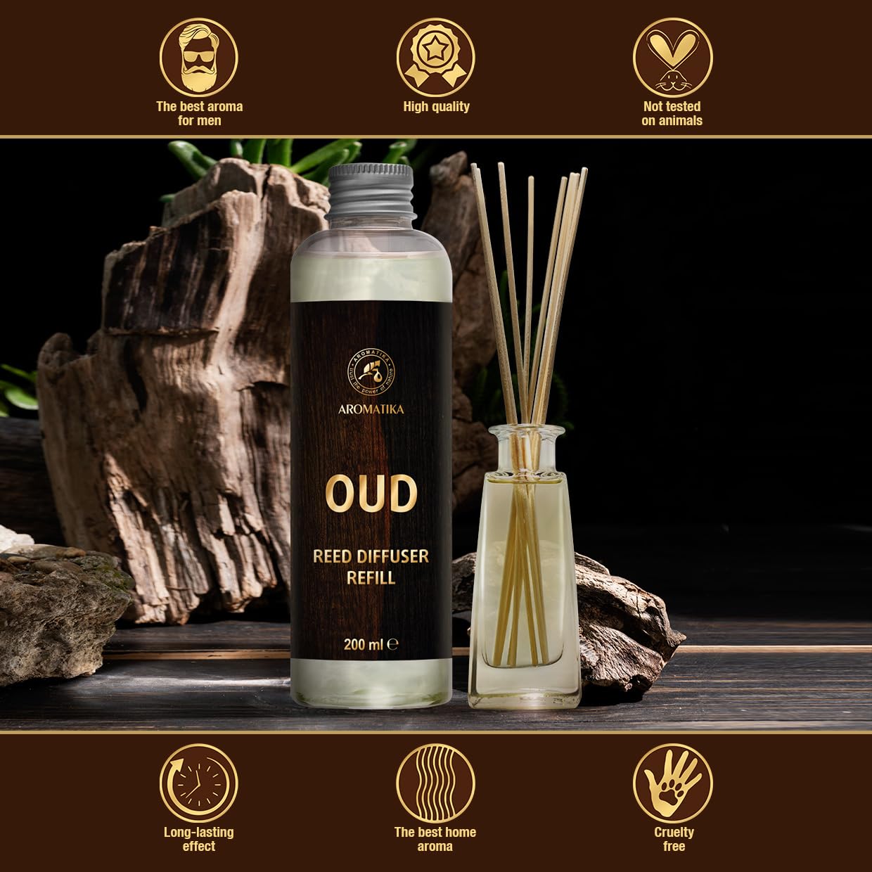 aromatika-refill-reed-diffuser-nachf-llung-oud-200-ml-holzduft image 7