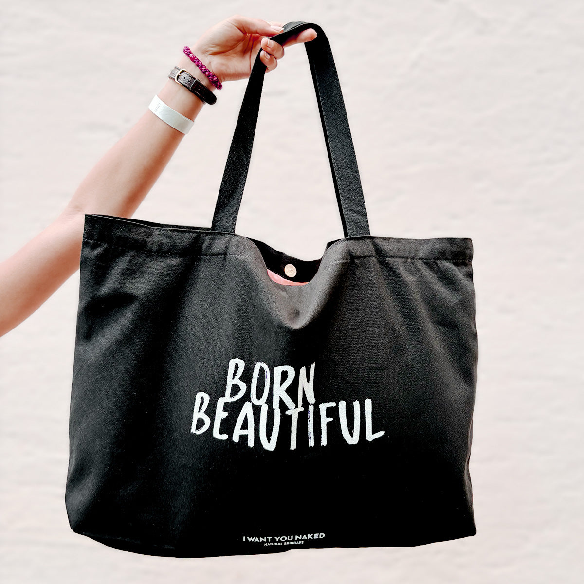 i-want-you-naked-cotton-bag-born-beautiful-xl-shopper image 2