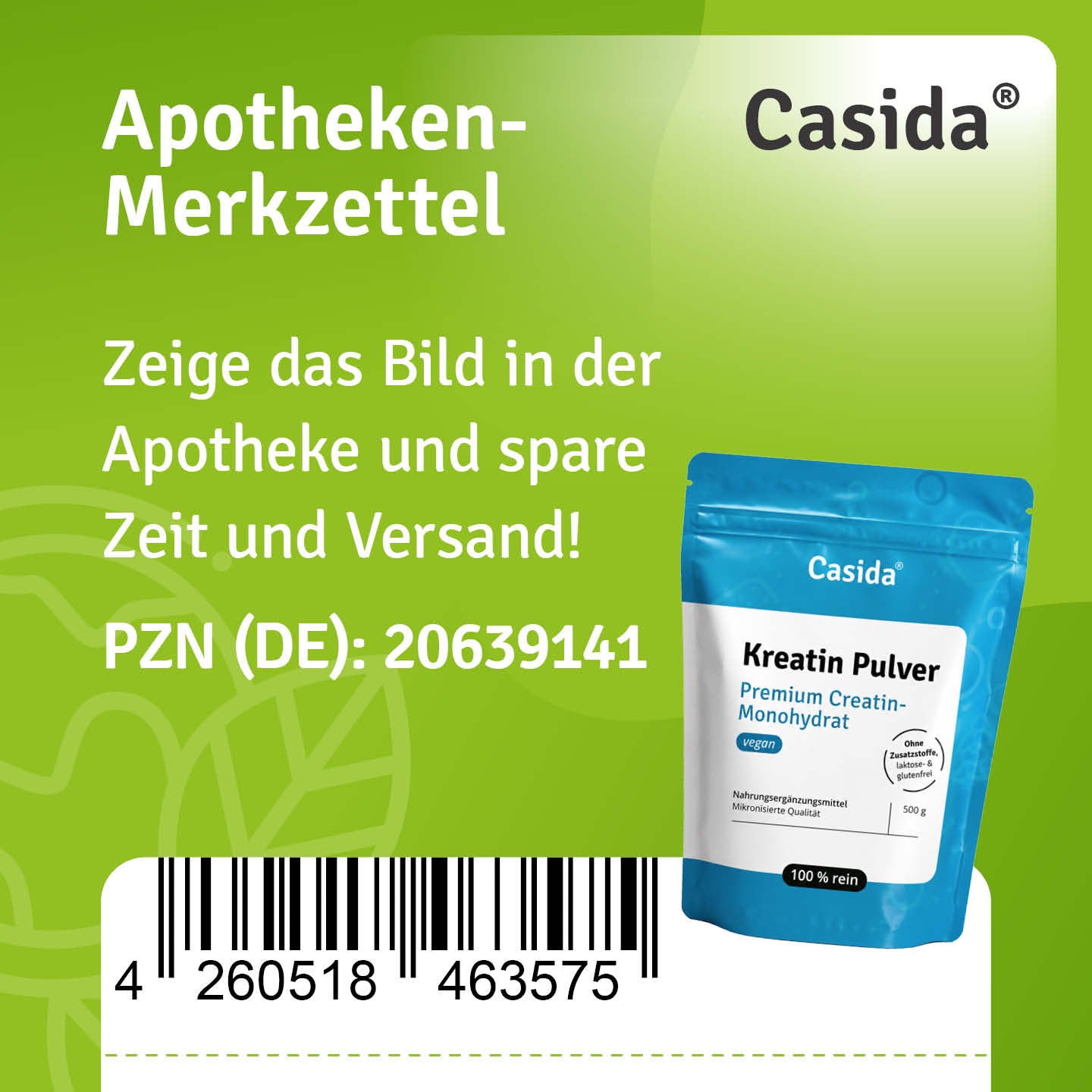 casida-kreatin-pulver-creatin-monohydrat-vegan image 2