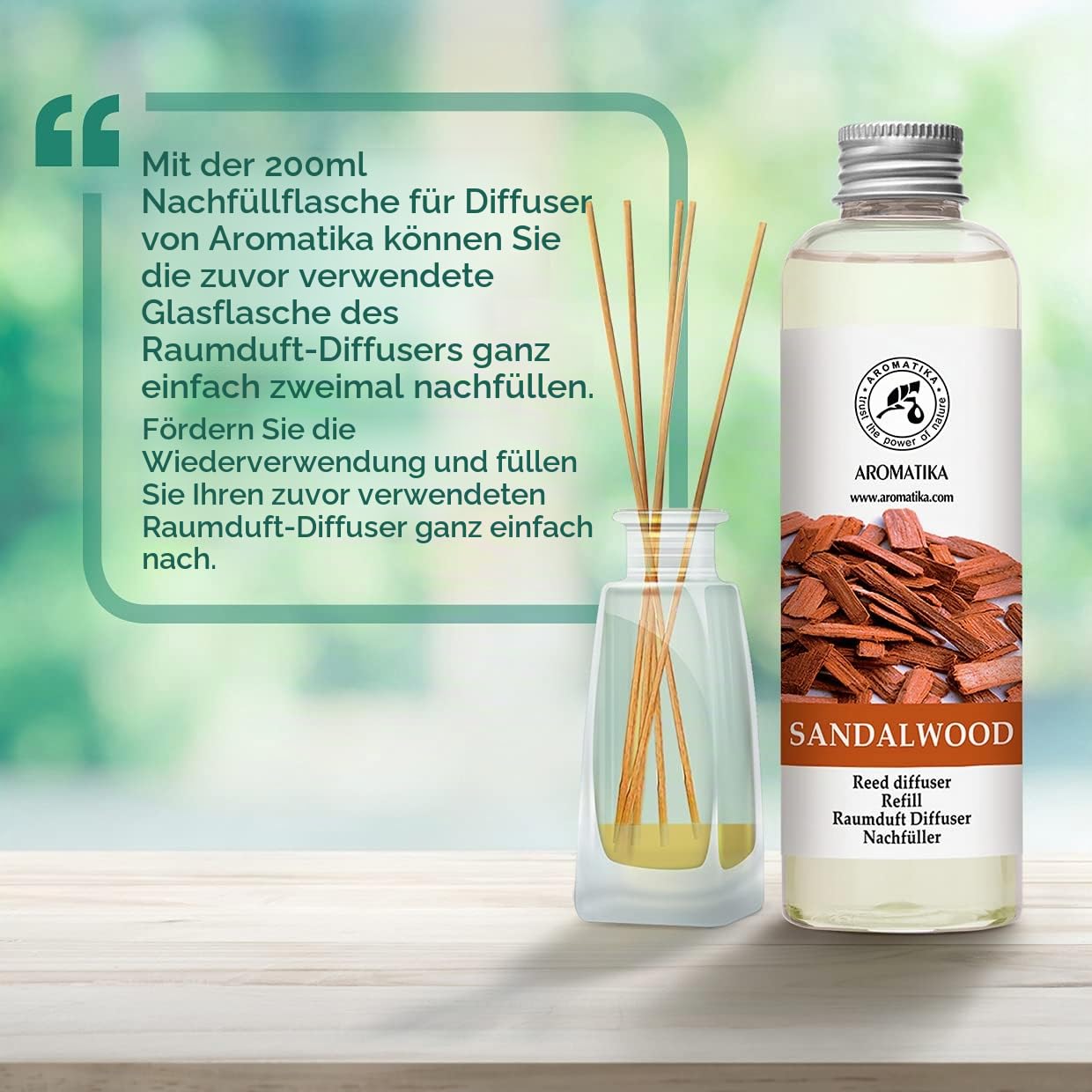 aromatika-sandelholz-raumduft-nachf-ller-200-ml-holzig image 3