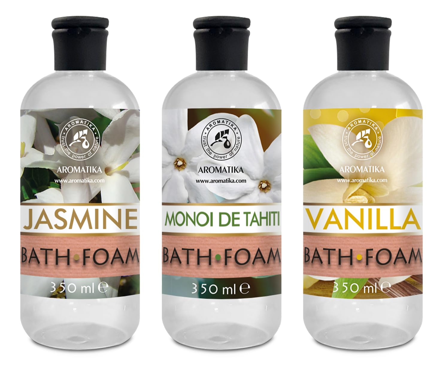 aromatika-badeschaum-set-3x350-ml-vanille-jasmin-monoi-pflegend image 1