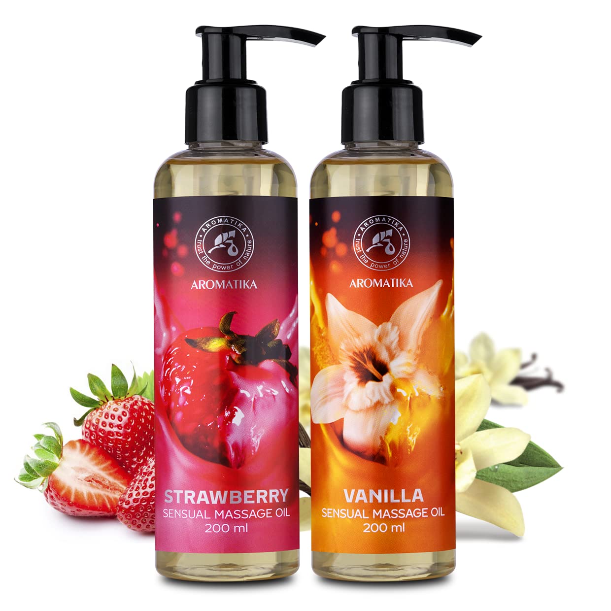 aromatika-massage-l-set-2x200-ml-erdbeere-vanille image 2