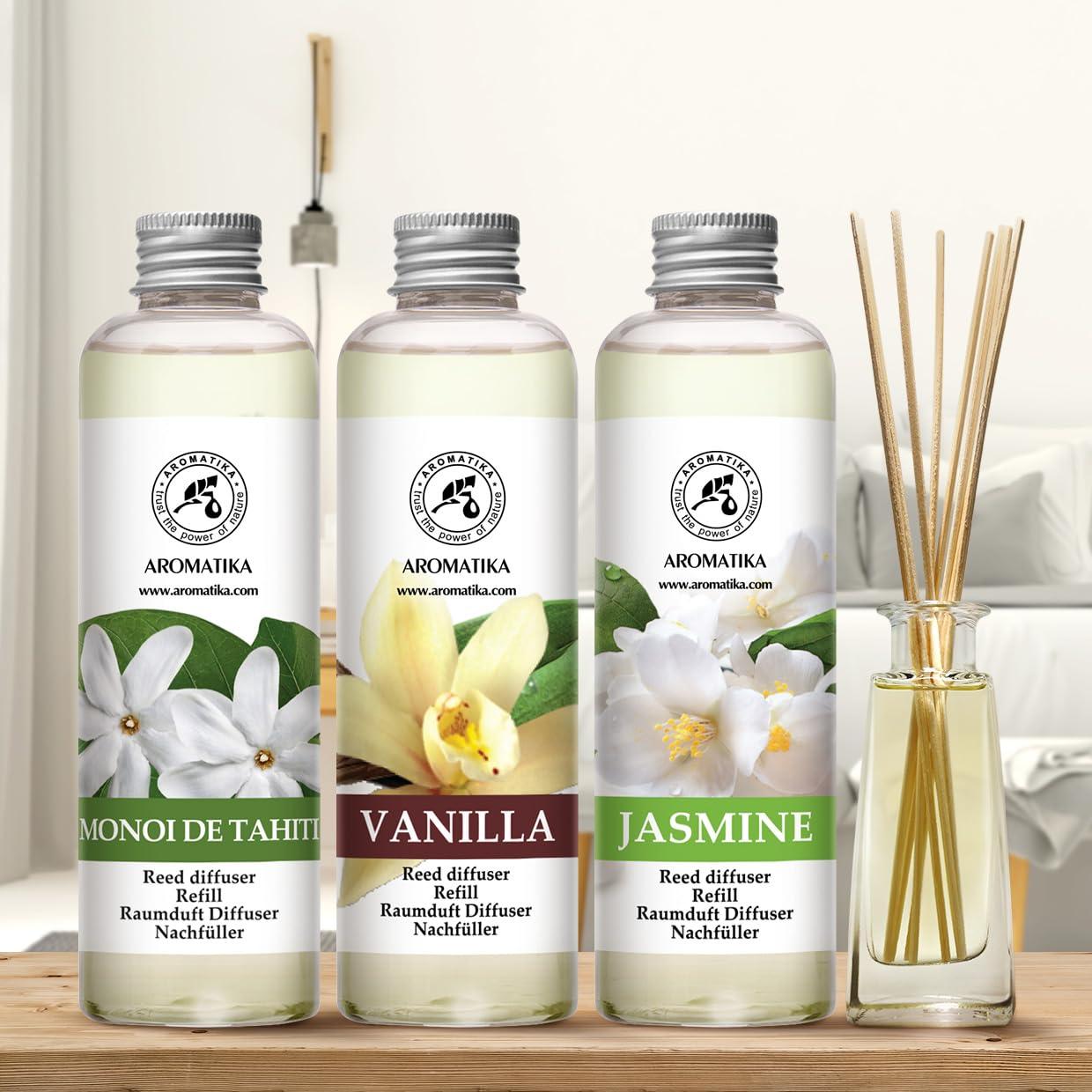 aromatika-raumduft-diffuser-nachf-ller-3x200-ml-monoi-vanille-jasmin image 3