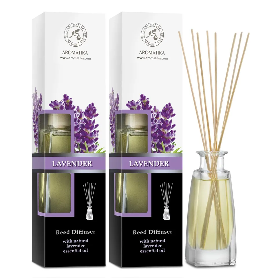 aromatika-reed-diffuser-lavendel-2x100-ml-mit-st-bchen-set image 1