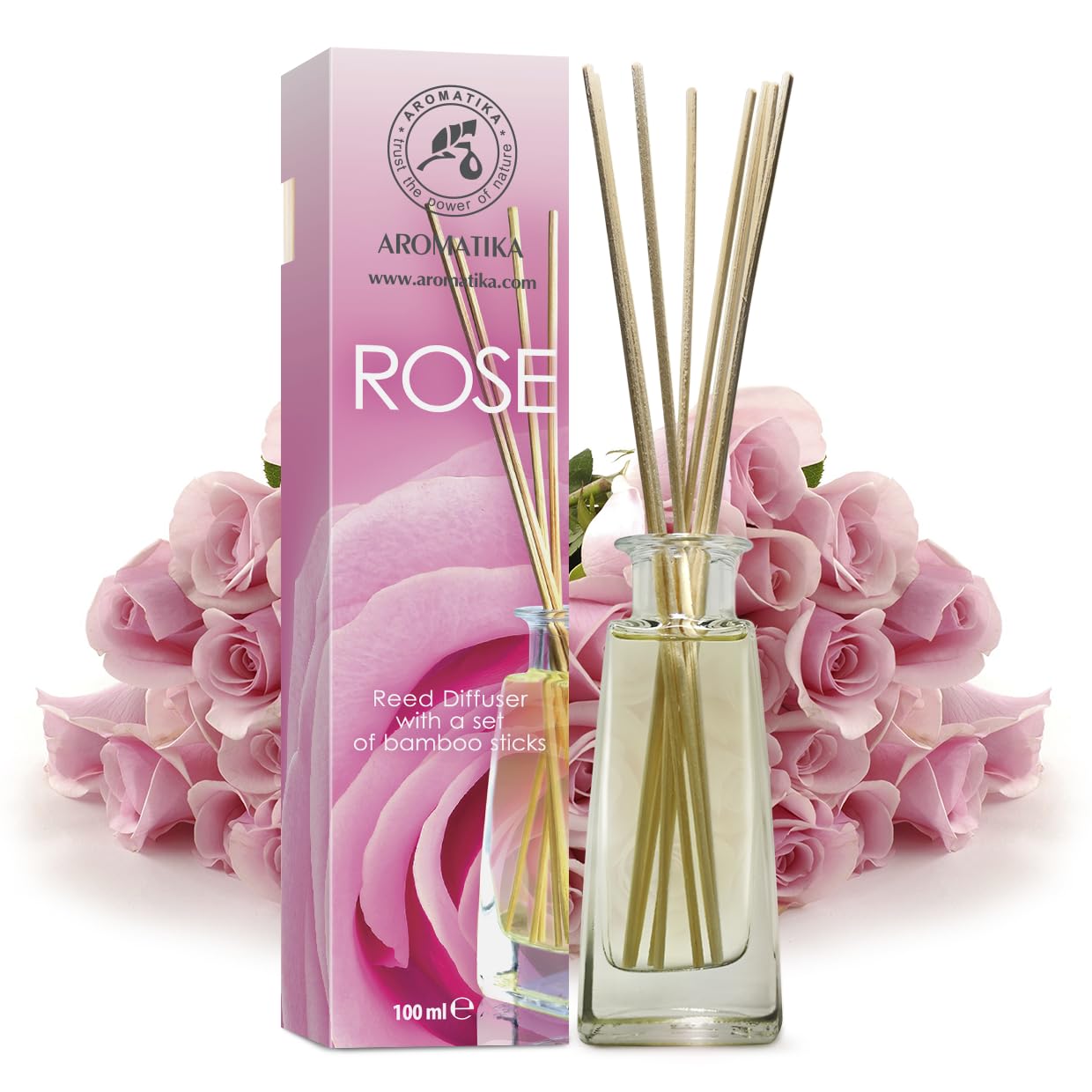 aromatika-reed-diffusers-raumduft-rose-100-ml-set image 2