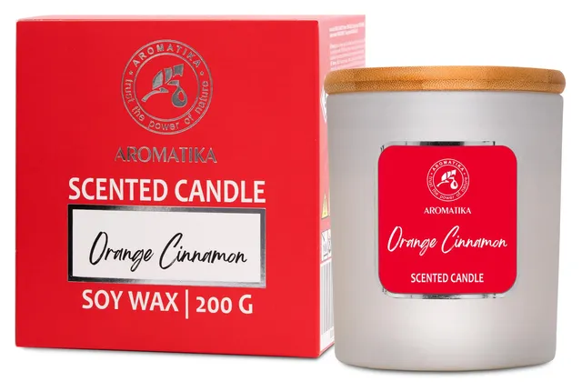 aromatika-duftkerze-orange-zimt-200-g-sojawachs image 1