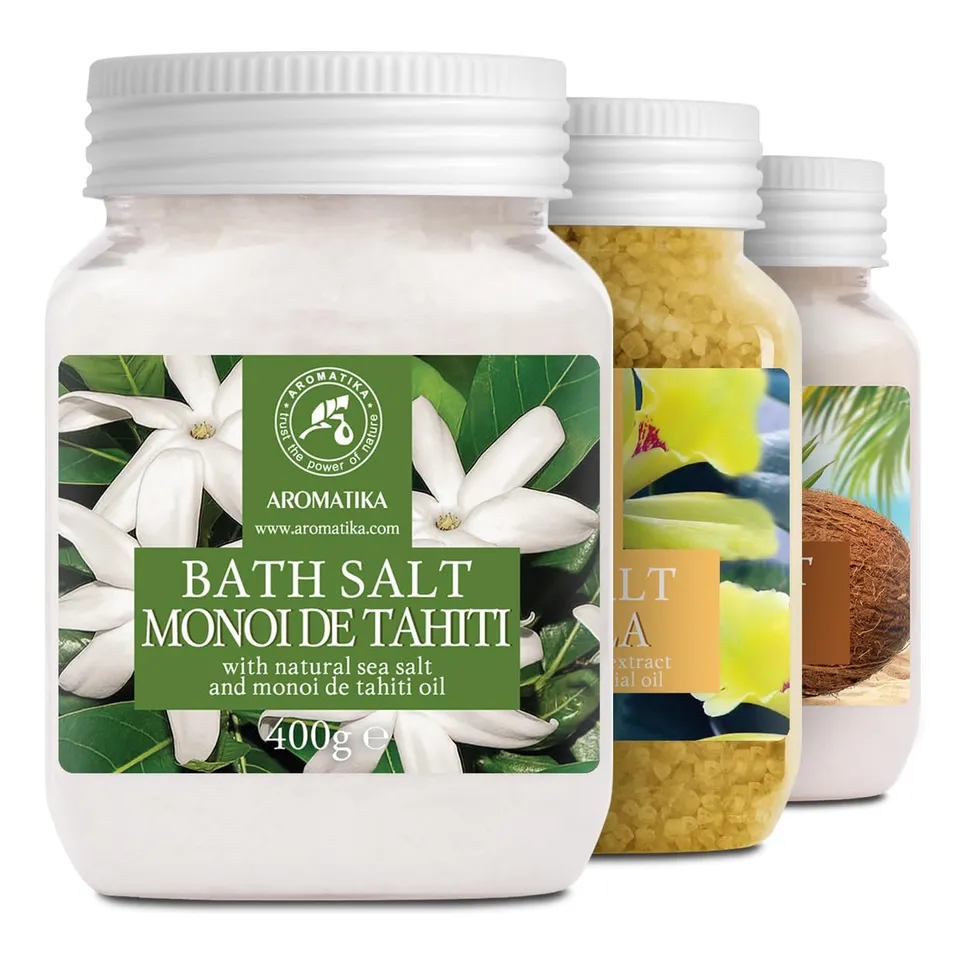 aromatika-badesalz-set-monoi-vanille-kokos-3x400-g image 1