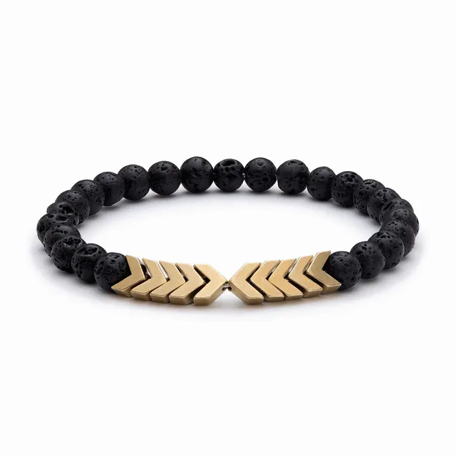 casida-lavastein-armband-therische-le-gold-mit-edelstahlelement image 1