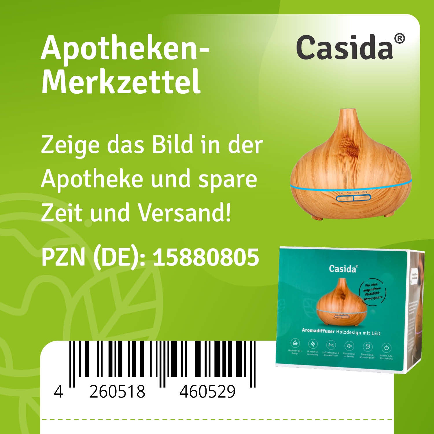 casida-aroma-diffuser-holzoptik-led-luftbefeuchter-300-ml image 3