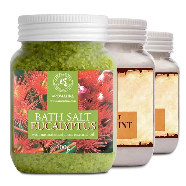 aromatika-bath-salts-epsom-salz-set-eukalyptus-minze-3x400g image 1
