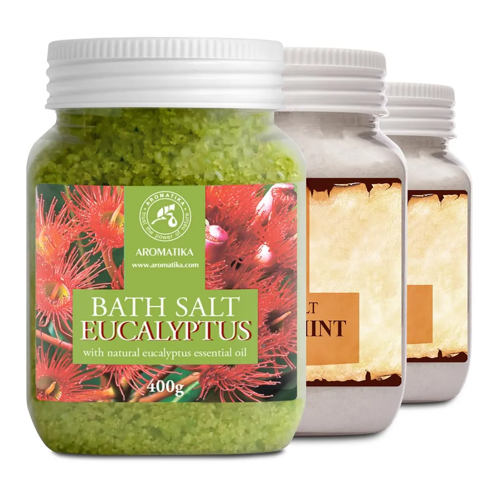aromatika-bath-salts-epsom-salz-set-eukalyptus-minze-3x400g image 1