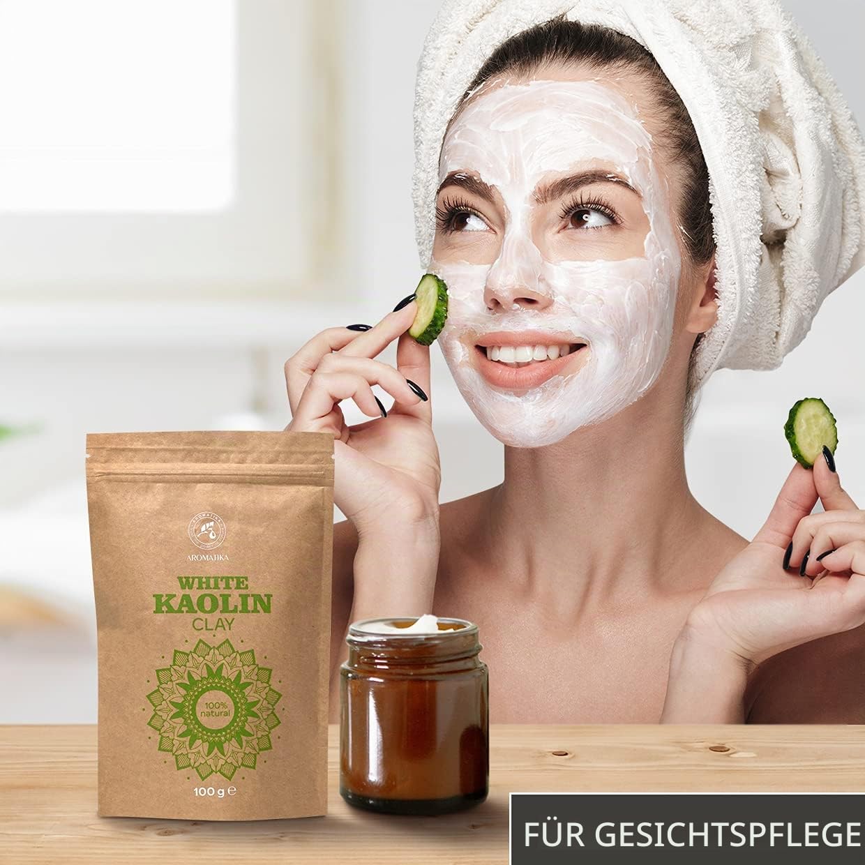 aromatika-kaolin-wei-e-tonerde-pulver-100g-gesichtsmaske image 5