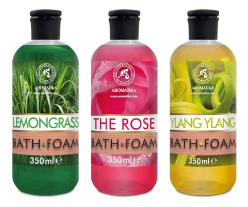 aromatika-badeschaum-set-3x350-ml-lavendel-rose-ylang-ylang image 2