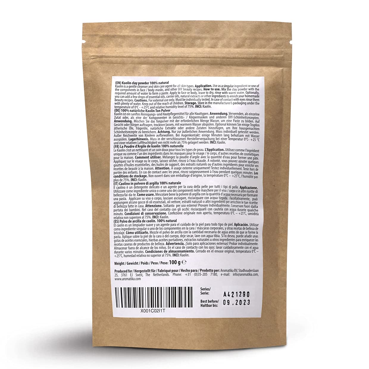 aromatika-kaolin-wei-e-tonerde-pulver-100g-gesichtsmaske image 3