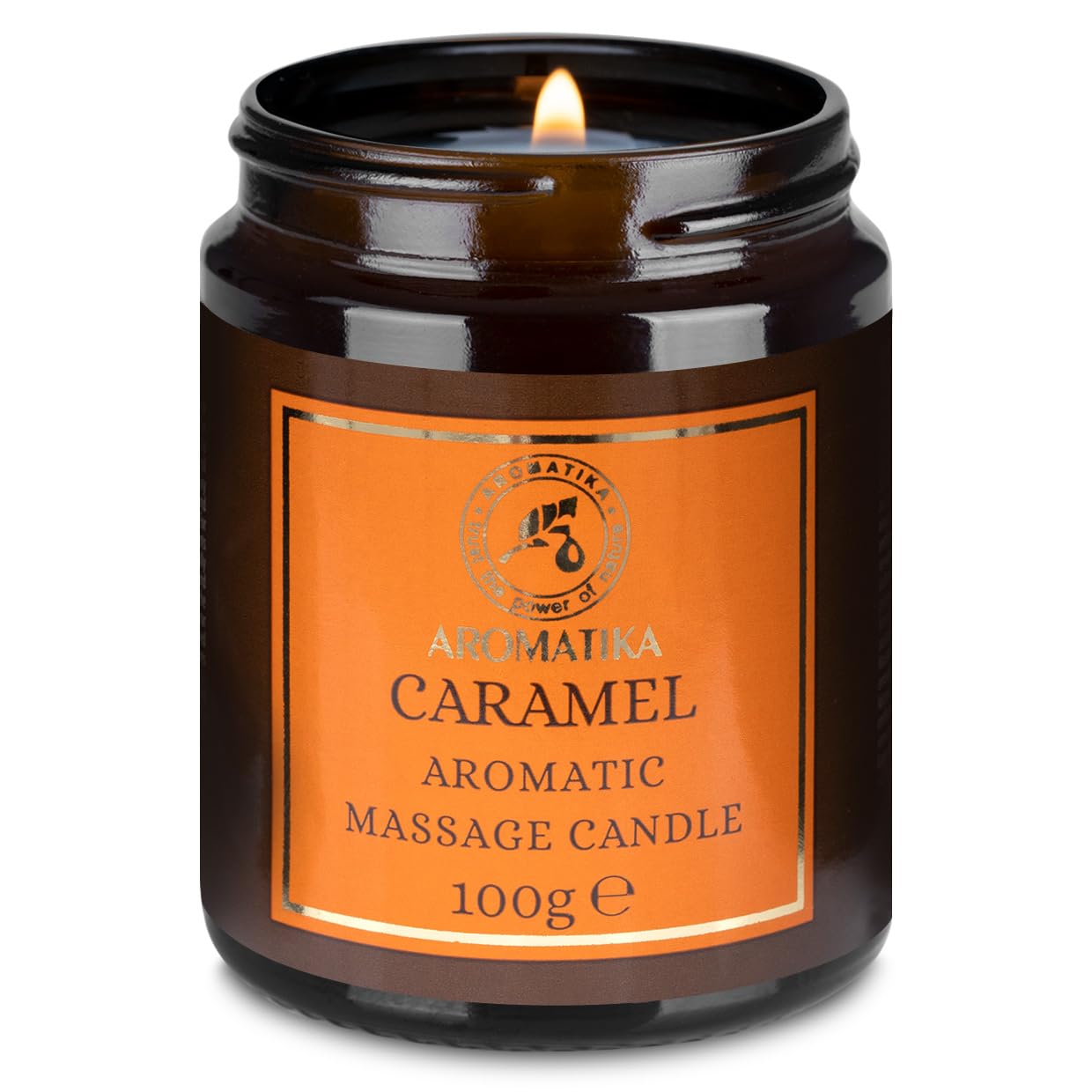 aromatika-massage-oils-karamell-massagekerze-100-g-sojawachs image 1