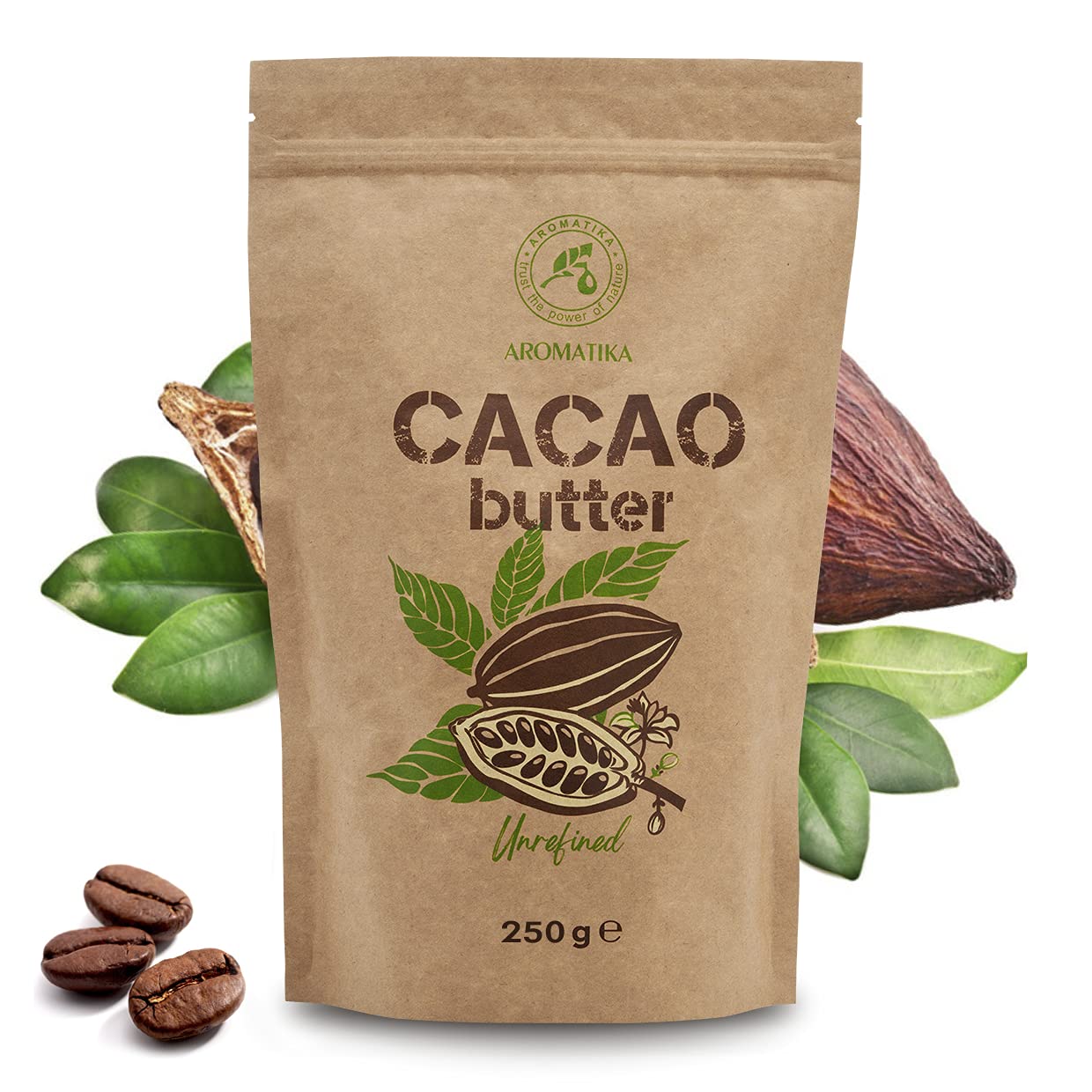aromatika-cacao-butter-250-g-kakaobutter-unraffiniert image 2