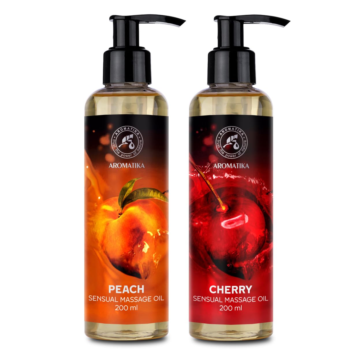 aromatika-massage-le-mandel-pfirsich-k-rper-l-2x200ml-nat-rlich image 2