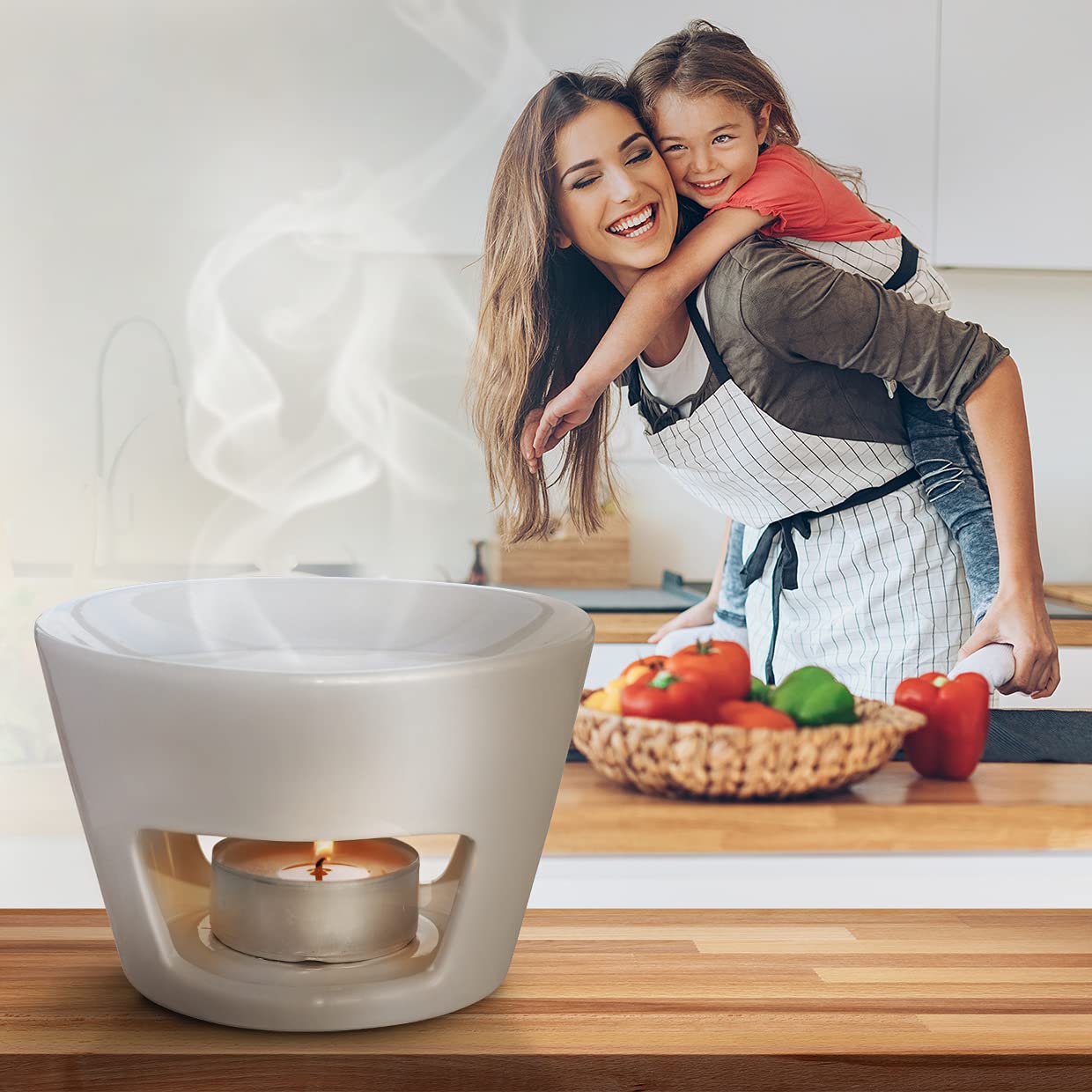 aromatika-duftlampe-keramik-wei-150-ml-mit-kerzen image 8