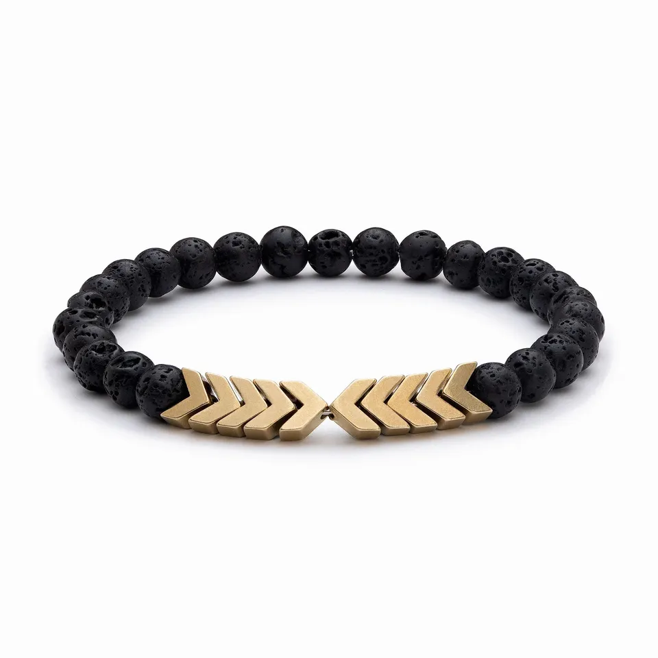 casida-lavastein-armband-aromaschmuck-gold-elastisch image 1