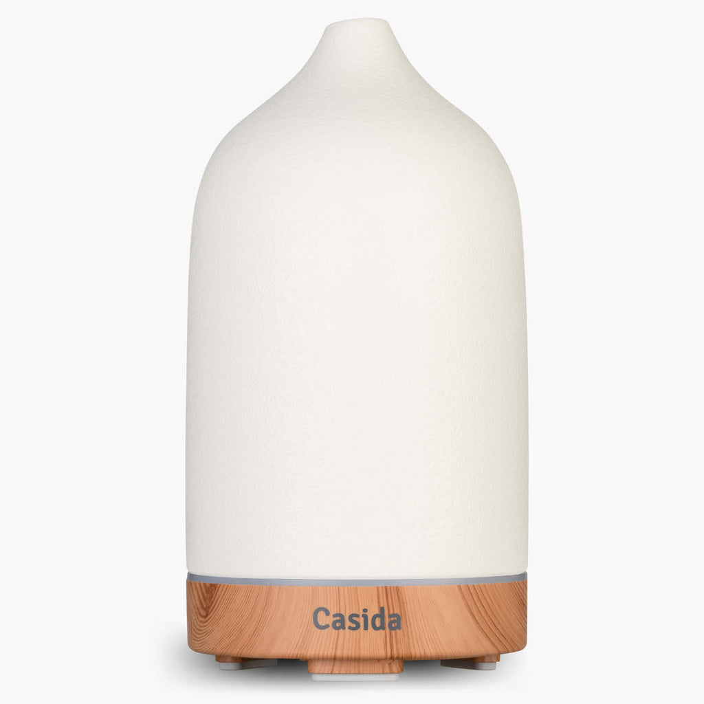 casida-aroma-diffuser-keramik-matt-wei-holzoptik-led-120-ml image 1