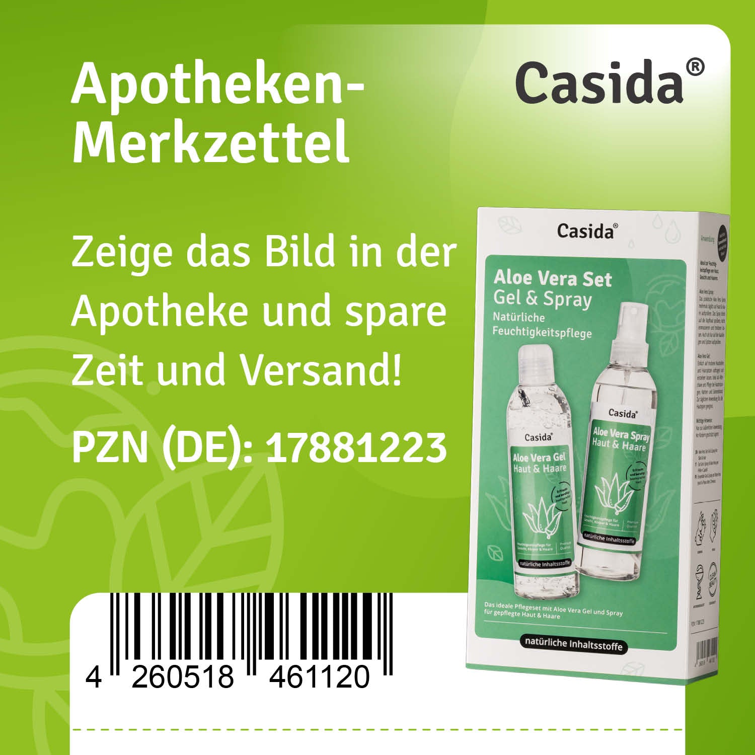 casida-aloe-vera-gel-spray-set-2x200-ml-feuchtigkeit image 2