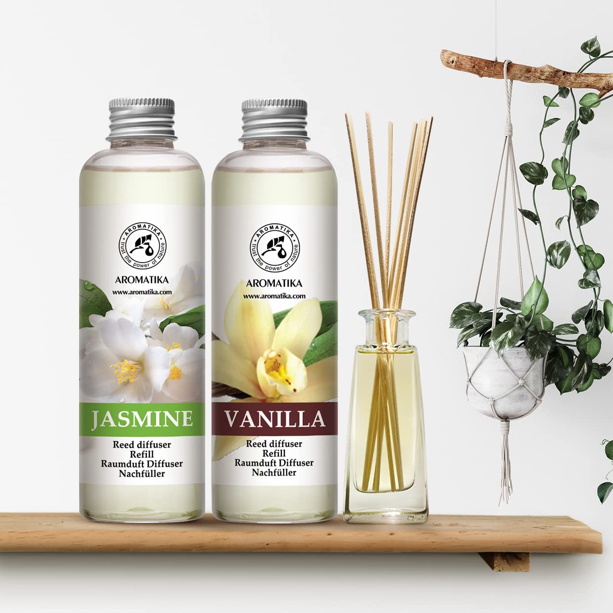 aromatika-reed-diffuser-refill-vanille-jasmin-2x200ml image 5