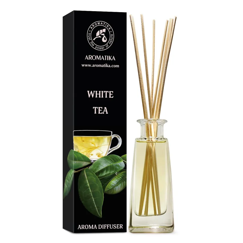 aromatika-reed-diffusers-raumduft-wei-er-tee-100ml-st-bchen image 1