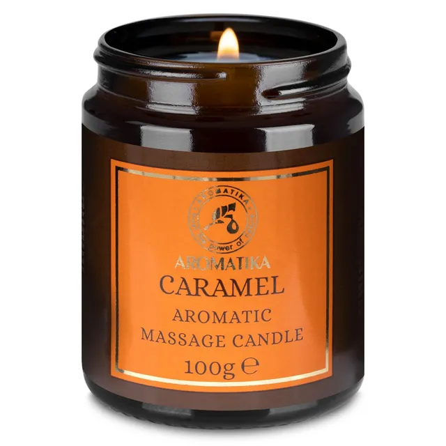 aromatika-massage-oils-karamell-massagekerze-100-g-sojawachs image 1