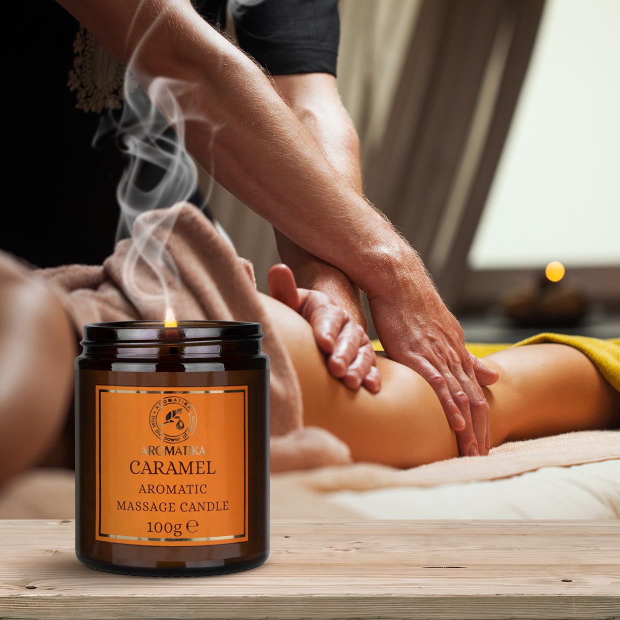 aromatika-massage-oils-karamell-massagekerze-100-g-sojawachs image 6